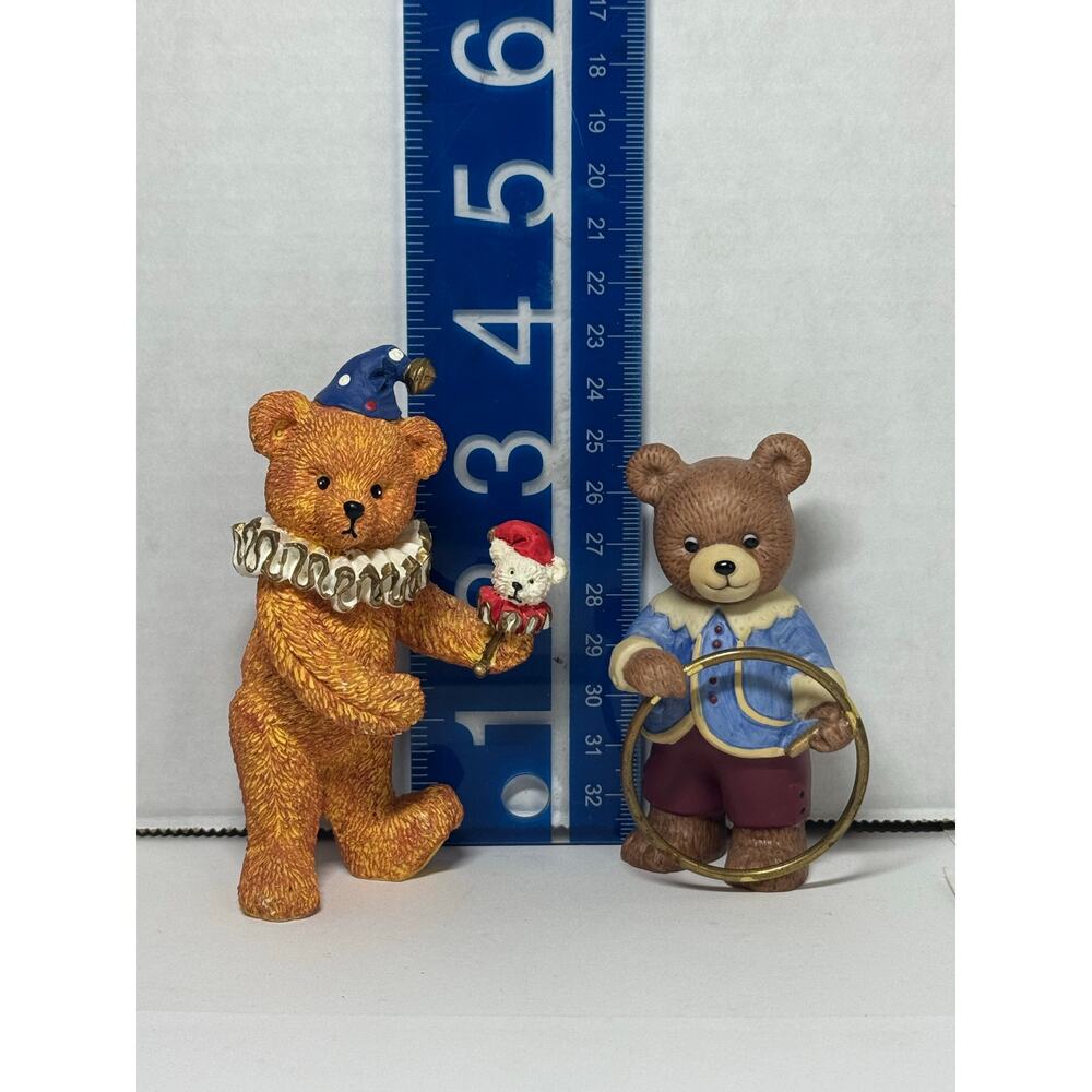 Vintage 1996 Bronson Collectibles Porcelain Lot of 2 Circus & Town Country Bear